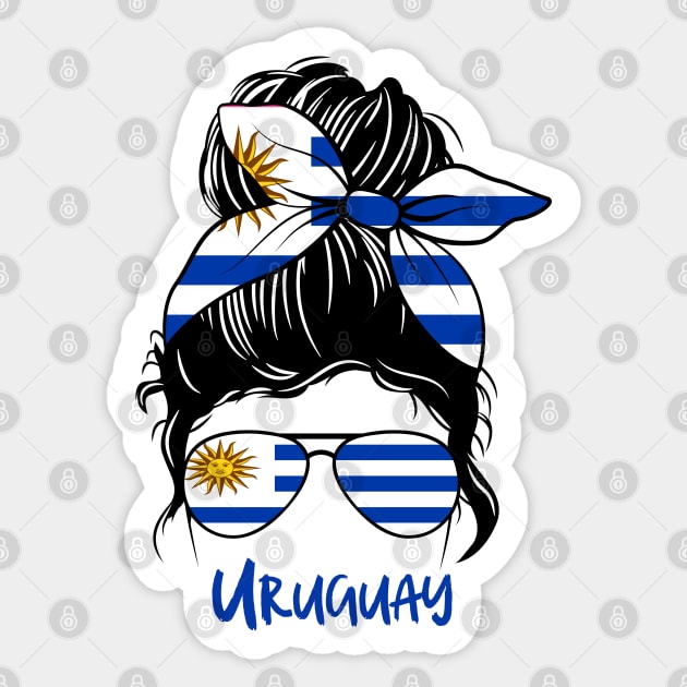 Uruguyan Girl, Uruguyan girlfriend, Uruguy Messy bun, Uruguaya Sticker by JayD World